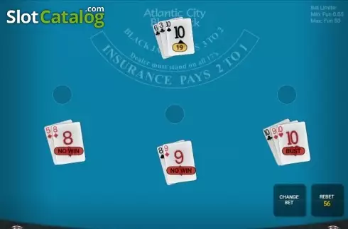 Οθόνη3. Satoshi Atlantic City Blackjack Κουλοχέρης