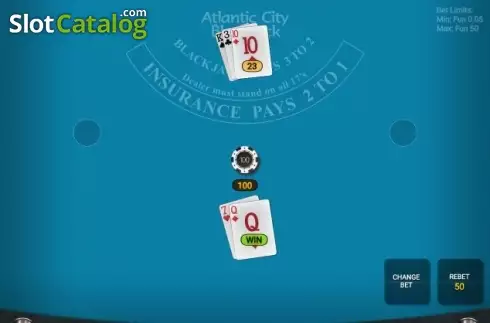 Οθόνη4. Satoshi Atlantic City Blackjack Κουλοχέρης