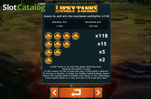 Οθόνη5. Lucky Tanks Κουλοχέρης 