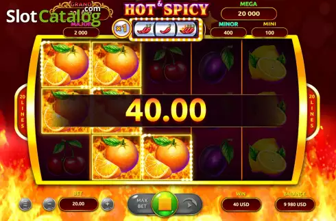 Οθόνη4. Hot & Spicy Jackpot Κουλοχέρης 
