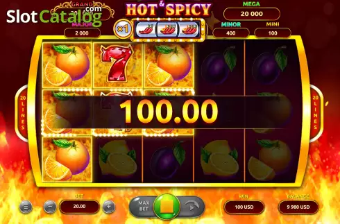 Οθόνη5. Hot & Spicy Jackpot Κουλοχέρης 