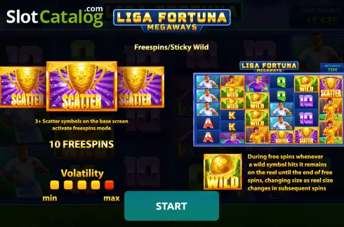 Οθόνη2. Liga Fortuna Megaways Κουλοχέρης 