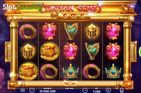 Οθόνη3. Troyan Gems Κουλοχέρης