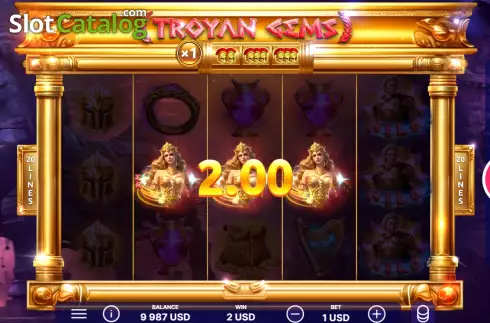 Οθόνη4. Troyan Gems Κουλοχέρης
