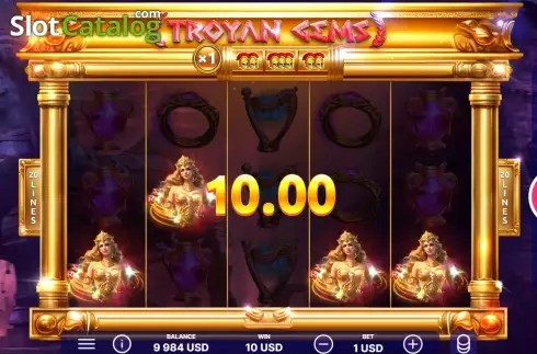 Οθόνη5. Troyan Gems Κουλοχέρης