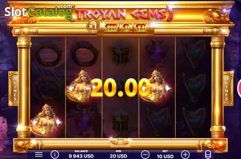 Οθόνη6. Troyan Gems Κουλοχέρης