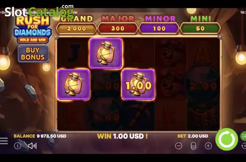 Οθόνη5. Rush for Diamonds Hold and Win Κουλοχέρης