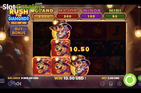 Οθόνη6. Rush for Diamonds Hold and Win Κουλοχέρης