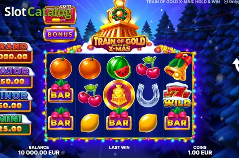 Οθόνη2. Train of Gold X-Mas: Hold & Win Κουλοχέρης 