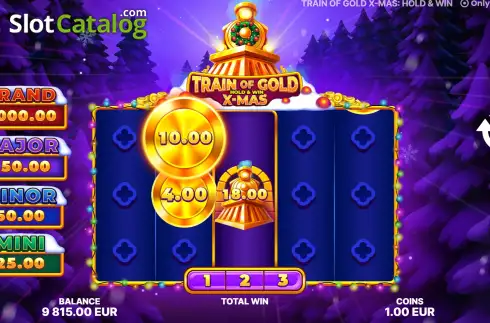 Οθόνη3. Train of Gold X-Mas: Hold & Win Κουλοχέρης 