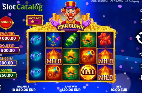 Οθόνη2. Coin Clown: Hold & Win Κουλοχέρης