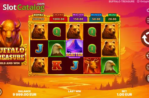 Οθόνη1. Buffalo Treasure: Hold&Win Κουλοχέρης 