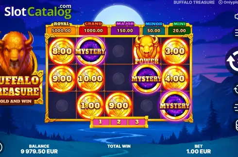 Οθόνη2. Buffalo Treasure: Hold&Win Κουλοχέρης 