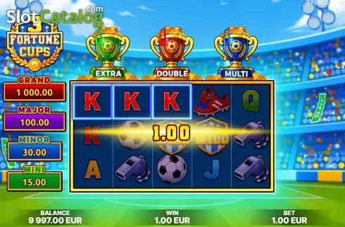 Οθόνη3. 3 Fortune Cups Κουλοχέρης