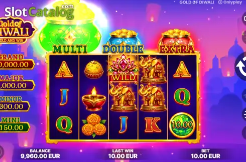 Οθόνη2. Gold of Diwali: Hold & Win Κουλοχέρης