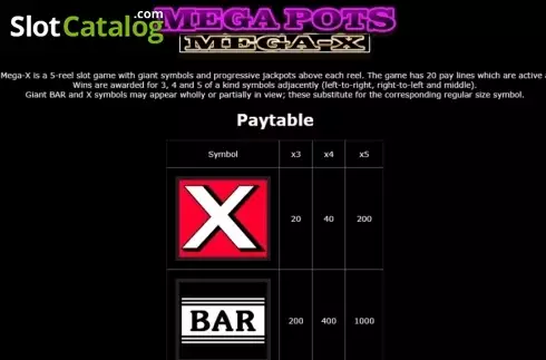 Οθόνη5. Mega Pots Mega-X Κουλοχέρης