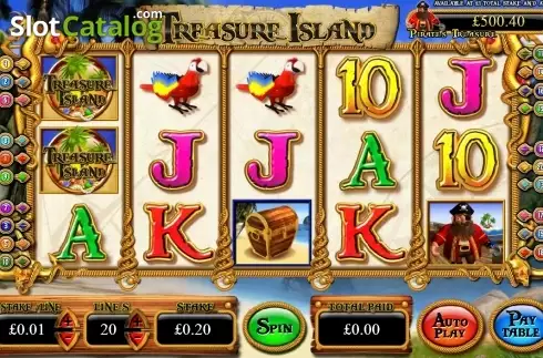 Οθόνη2. Treasure Island (OpenBet) Κουλοχέρης