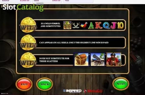 Οθόνη4. Treasure Island (OpenBet) Κουλοχέρης