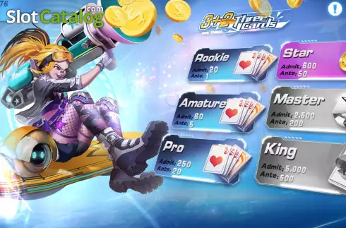 Οθόνη2. 3+2 Three Cards Κουλοχέρης