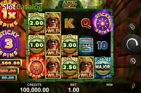 Οθόνη3. Aztec Might Cash Spree Κουλοχέρης