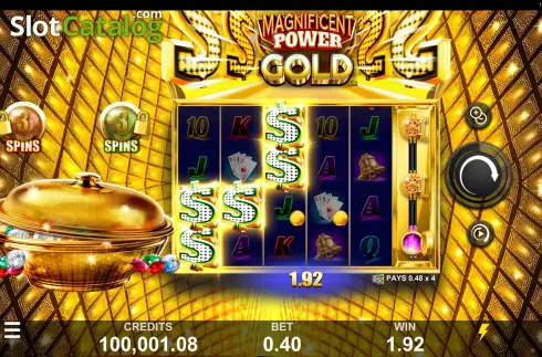 Οθόνη3. Magnificent Power Gold Κουλοχέρης