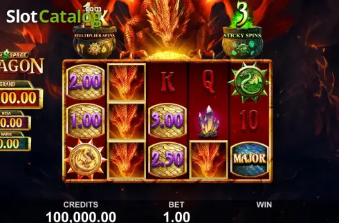 Οθόνη2. Cash Spree Dragon Κουλοχέρης