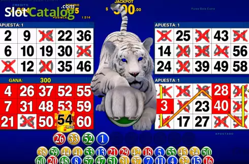 Οθόνη2. White Tiger Bingo Κουλοχέρης
