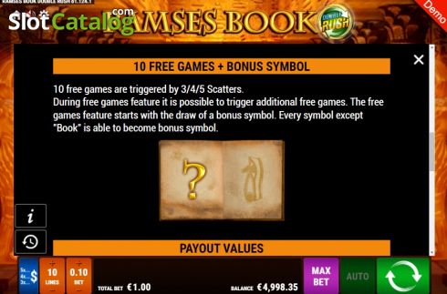 Οθόνη8. Ramses Book Double Rush Κουλοχέρης