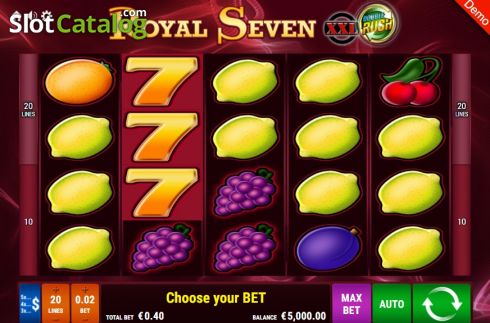 Οθόνη2. Royal Seven XXL Double Rush Κουλοχέρης