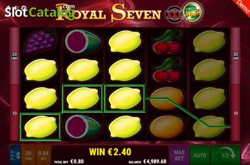 Οθόνη4. Royal Seven XXL Double Rush Κουλοχέρης