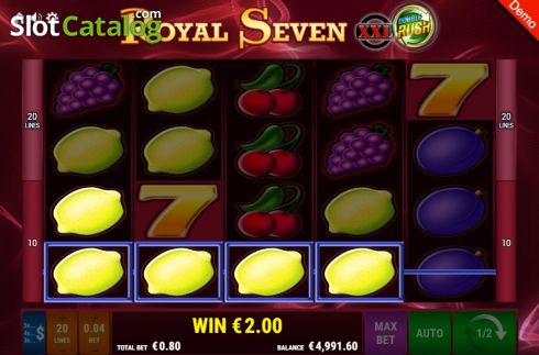 Οθόνη5. Royal Seven XXL Double Rush Κουλοχέρης