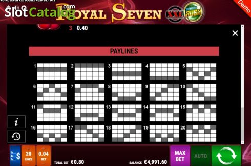 Οθόνη9. Royal Seven XXL Double Rush Κουλοχέρης