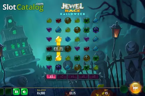 Οθόνη4. Jewel Race Halloween Κουλοχέρης