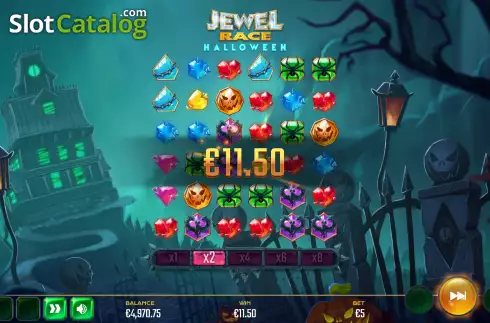 Οθόνη5. Jewel Race Halloween Κουλοχέρης