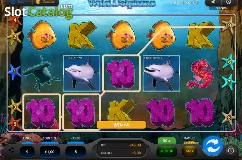 Οθόνη3. Wild Dolphins Κουλοχέρης
