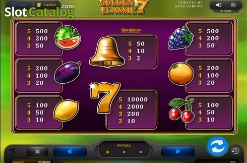 Οθόνη7. Golden 7 Classic Κουλοχέρης