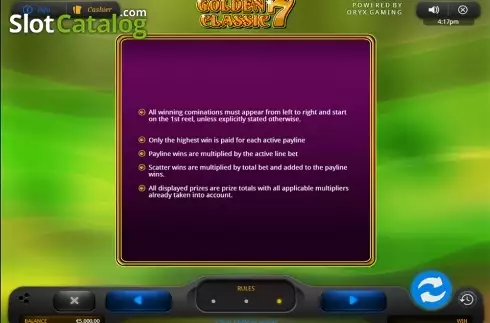 Οθόνη9. Golden 7 Classic Κουλοχέρης