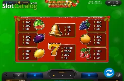 Οθόνη8. Golden 7 Christmas (Oryx) Κουλοχέρης 