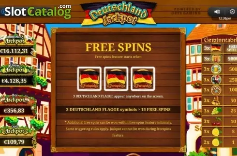 Οθόνη5. Deutschland Jackpot Κουλοχέρης 