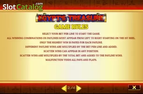 Οθόνη6. Egypts Treasure Κουλοχέρης