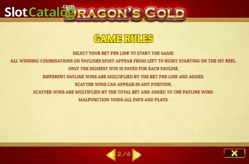 Οθόνη7. Dragons Gold (Oryx) Κουλοχέρης