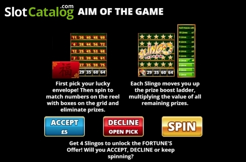 Οθόνη4. Slingo Fortunes Κουλοχέρης