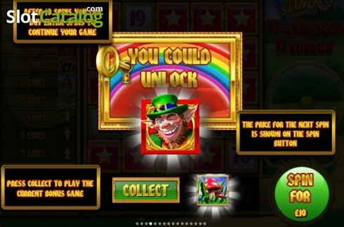 Οθόνη3. Slingo Rainbow Riches Κουλοχέρης