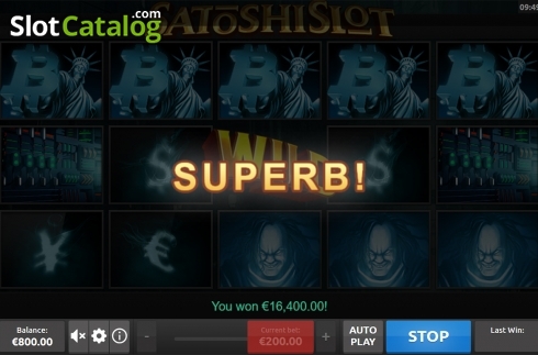 Οθόνη3. SatoshiSlot HTML Κουλοχέρης