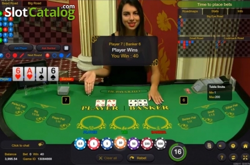 Οθόνη5. Baccarat Live Casino (Ezugi) Κουλοχέρης