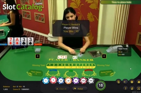 Οθόνη3. Knockout Baccarat Live Casino Κουλοχέρης