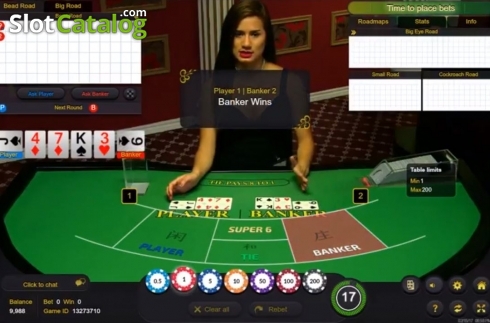 Οθόνη4. Baccarat Super 6 Live Casino Κουλοχέρης
