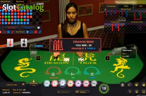 Οθόνη3. Dragon Tiger Live Casino (Ezugi) Κουλοχέρης