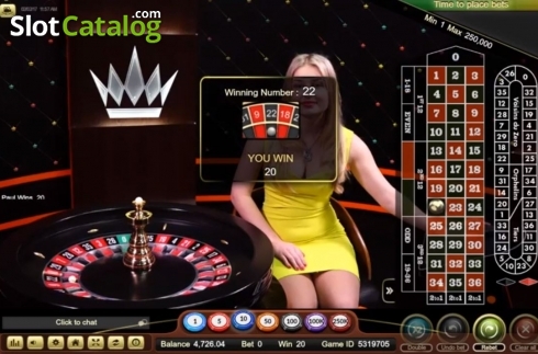 Οθόνη4. Roulette Live Casino (Ezugi) Κουλοχέρης