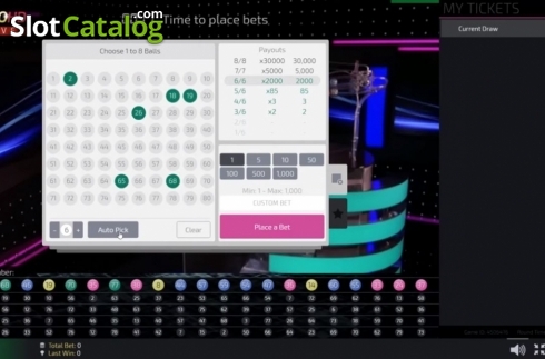 Οθόνη2. Keno Live Casino (Ezugi) Κουλοχέρης 